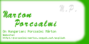 marton porcsalmi business card